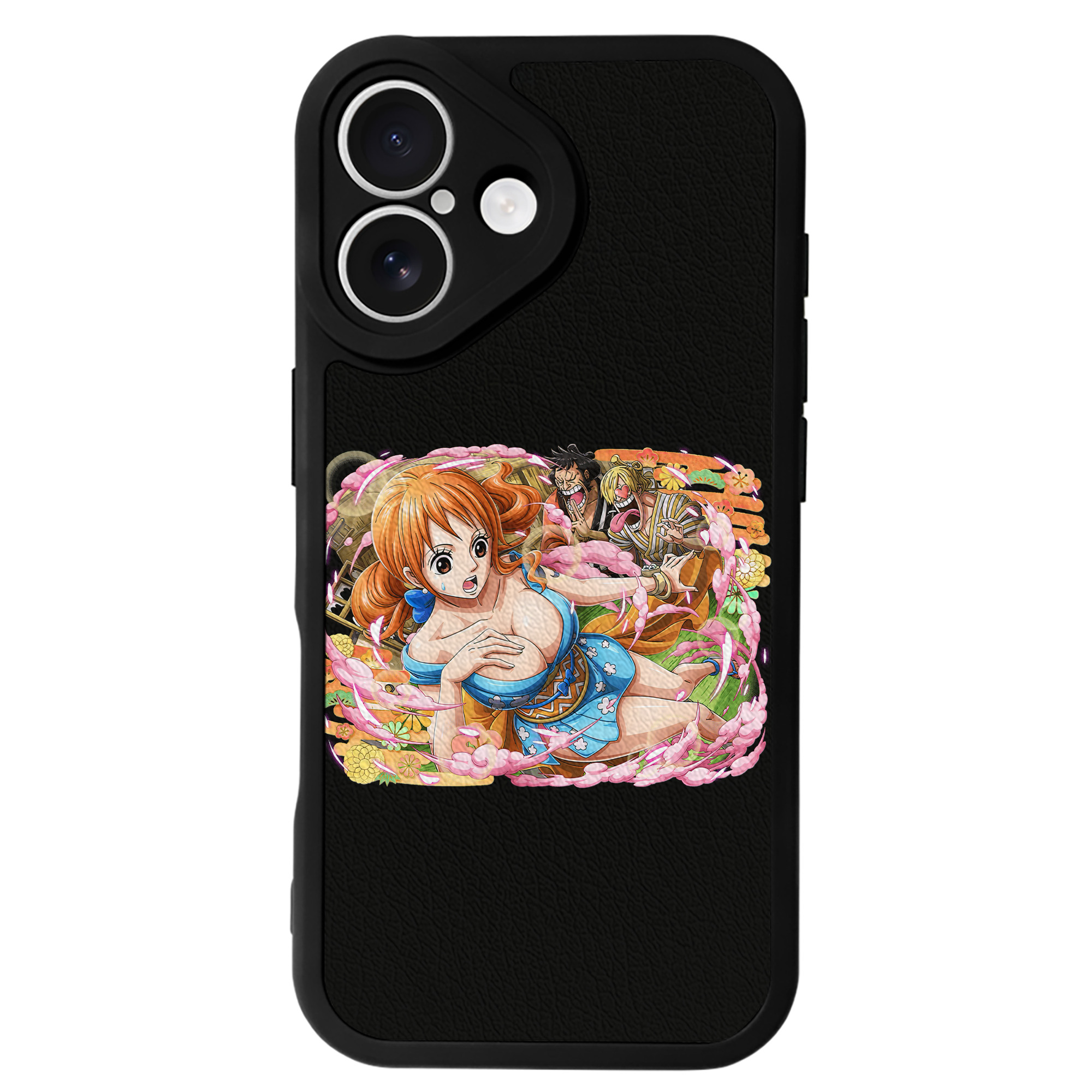 （画像用） ワンピース ナミ ONE PIECE Nami 【iPhone 16シリーズ対応】シリコンスマホケース（レザー調） 材質：シリコン